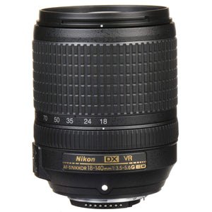 Nikon 18-140MM F/3.5-5.6G ED AF-S DX VR Camera Lens International Model + 3 Pcs Filter Kit + Cleaning Kit