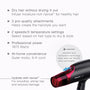 Panasonic Nanoe Hair Dryer, 1875 Watt Professional Blow Dryer for Smooth, Shiny Hair with 3 Attachments Quick Dry Nozzle, Diffuser and Concentrator Nozzle - EH-NA65-K Black/Pink , Black