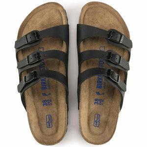 Birkenstock Women's Florida Soft Footbed Birko-Flor Black Sandals - 39 M EU / 8-8.5 B M US Birkenstock