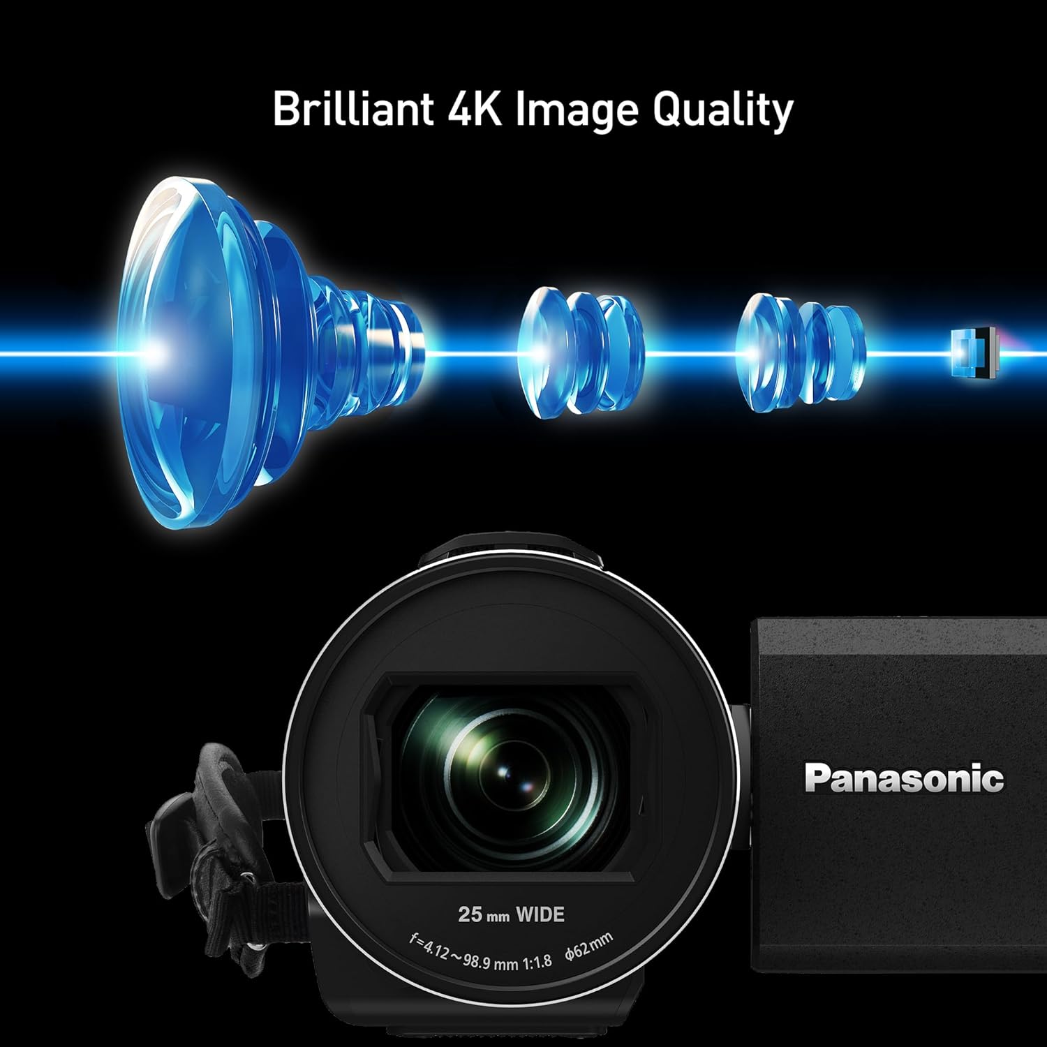 Panasonic VX3 HC-VX3 4K Camcorder, Lightweight Video Camera, Record Memories and Moments That Last