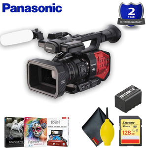 Panasonic AG-DVX200 4K Camcorder with Four Thirds Sensor and Integrated Zoom Lens Base Accessory Bundle Panasonic