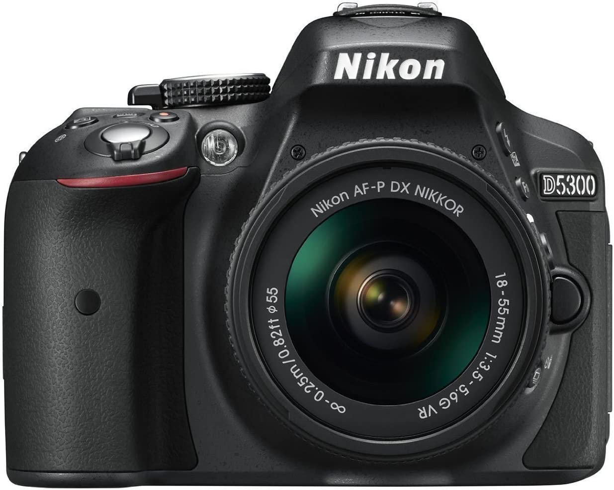 Nikon D5300 Digital Camera with 18-55mm Lens Black, 1519 + 64GB SD Card Intl