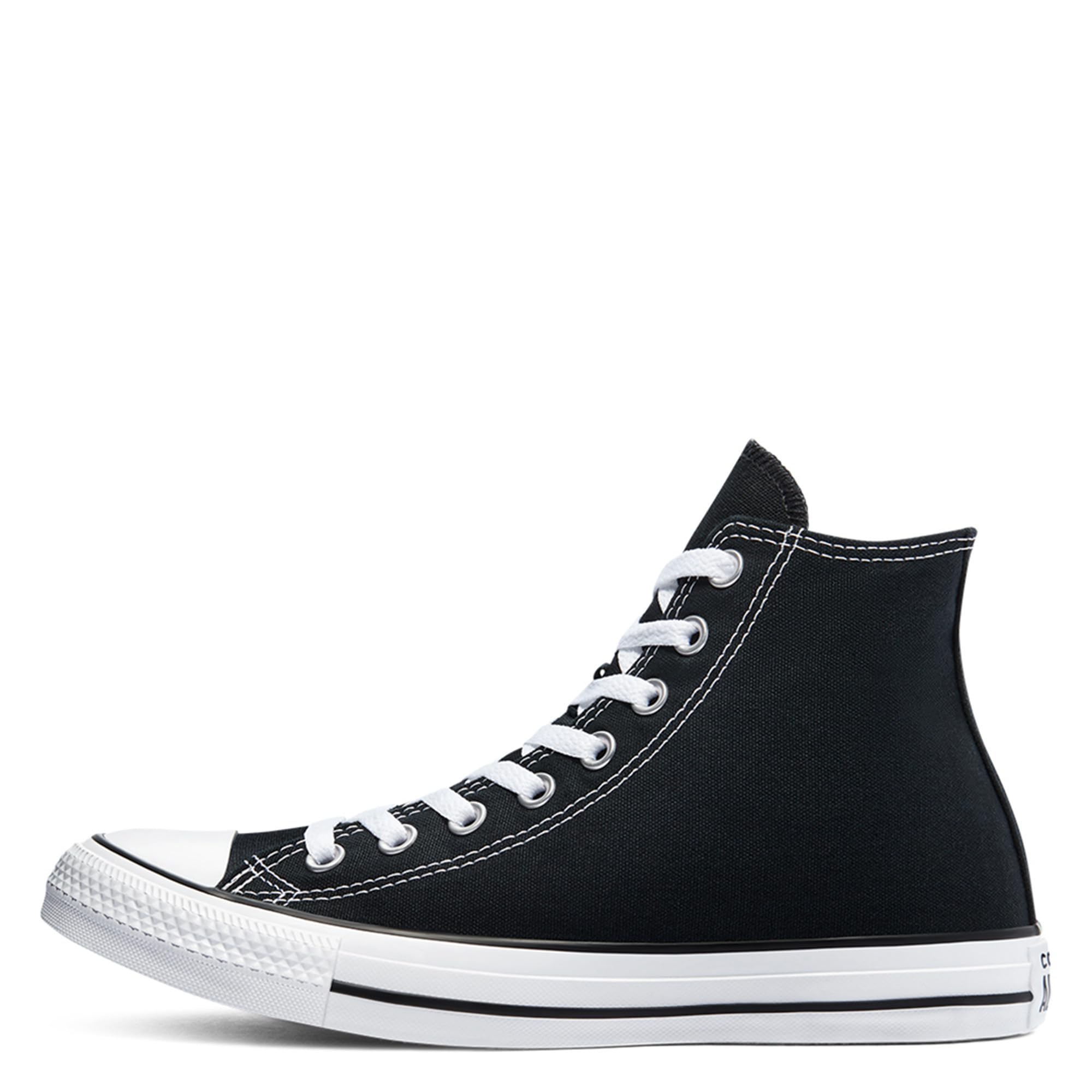 Converse Men's Hi-Top Trainers, Black Canvas, 8