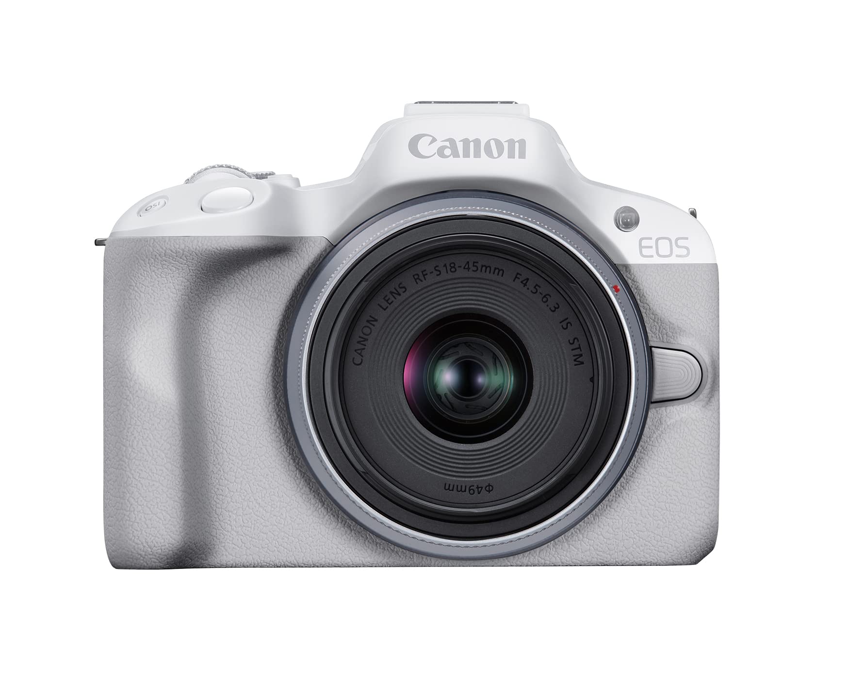 Canon EOS R50 Mirrorless Vlogging Camera White w/RF-S18-45mm F4.5-6.3 is STM Lens, 24.2 MP, 4K Video, Subject Detection & Tracking, Compact, Smartphone Connection, Content Creator