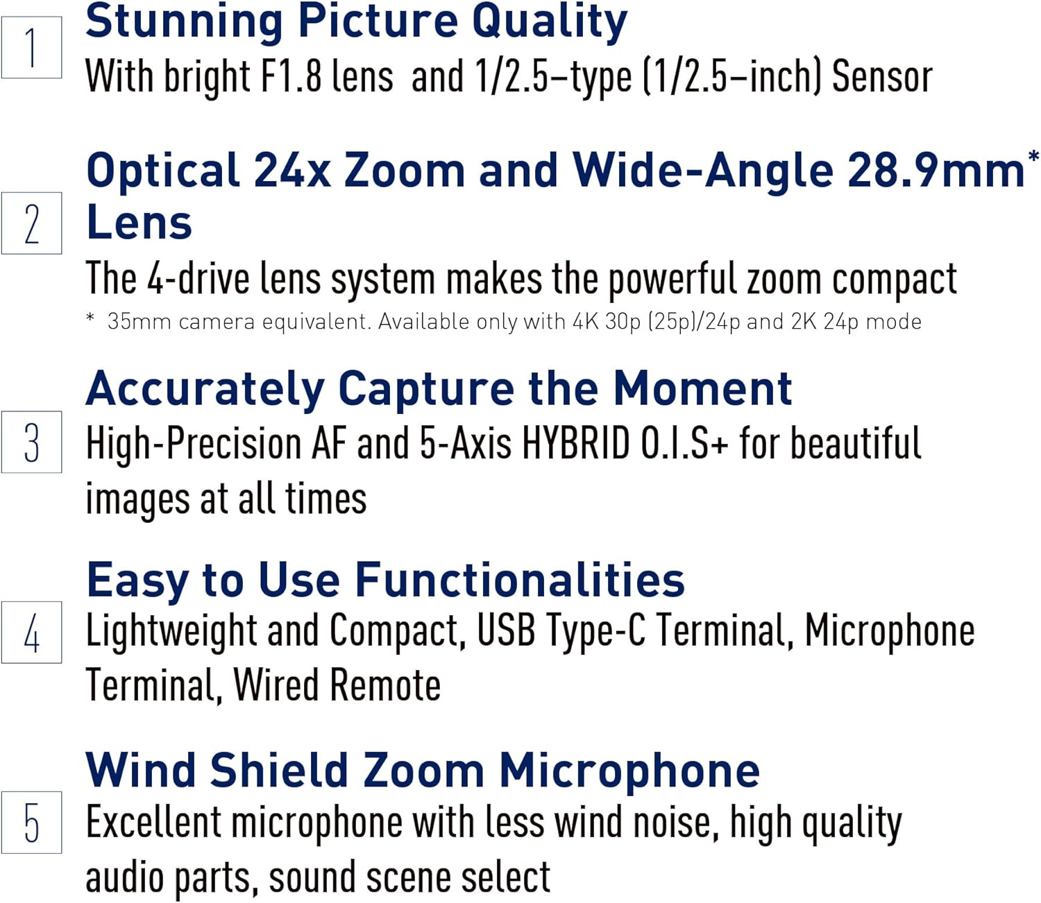 Panasonic Full HD Camcorder, Lightweight Video Camera, Easy to Use for Sports, Travel, and Holidays V900 HC-V900