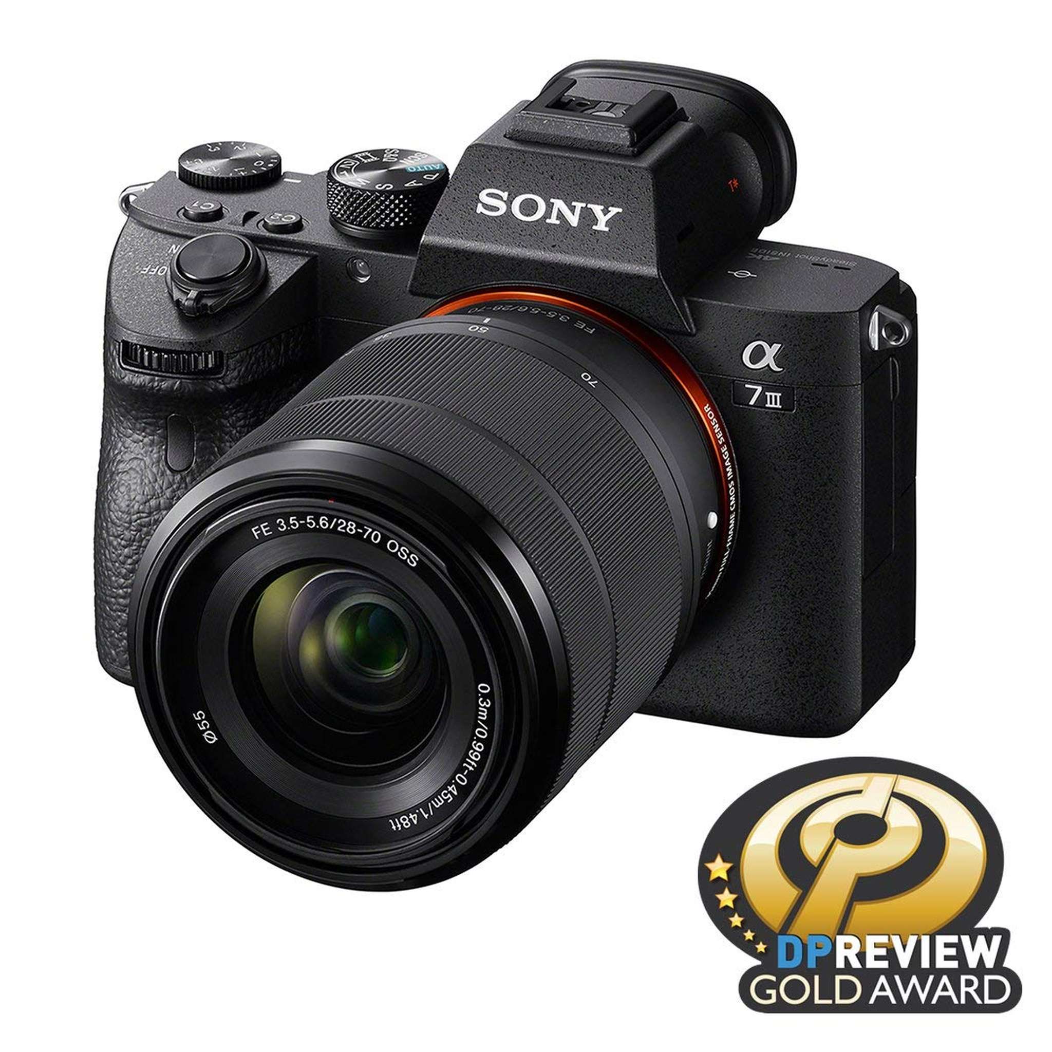 Sony a7 III Full-frame Mirrorless Interchangeable-Lens Camera with 28-70mm Lens Optical with 3-Inch LCD, Black ILCE7M3K/B Renewed - Reconditioned Sony