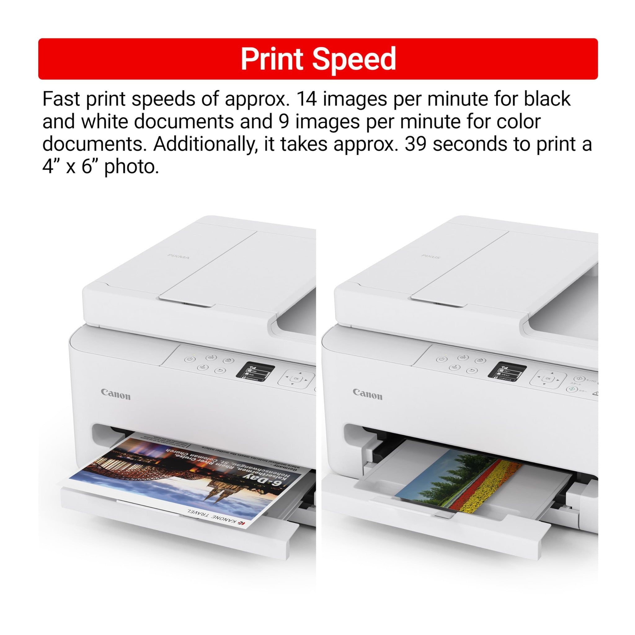 Canon PIXMA TR7120 Wireless Color Inkjet Printer for Duplex Printing, White - Home Printer with Copier/Scanner, Auto Document Feeder, Compact Design, Intuitive Control Panel