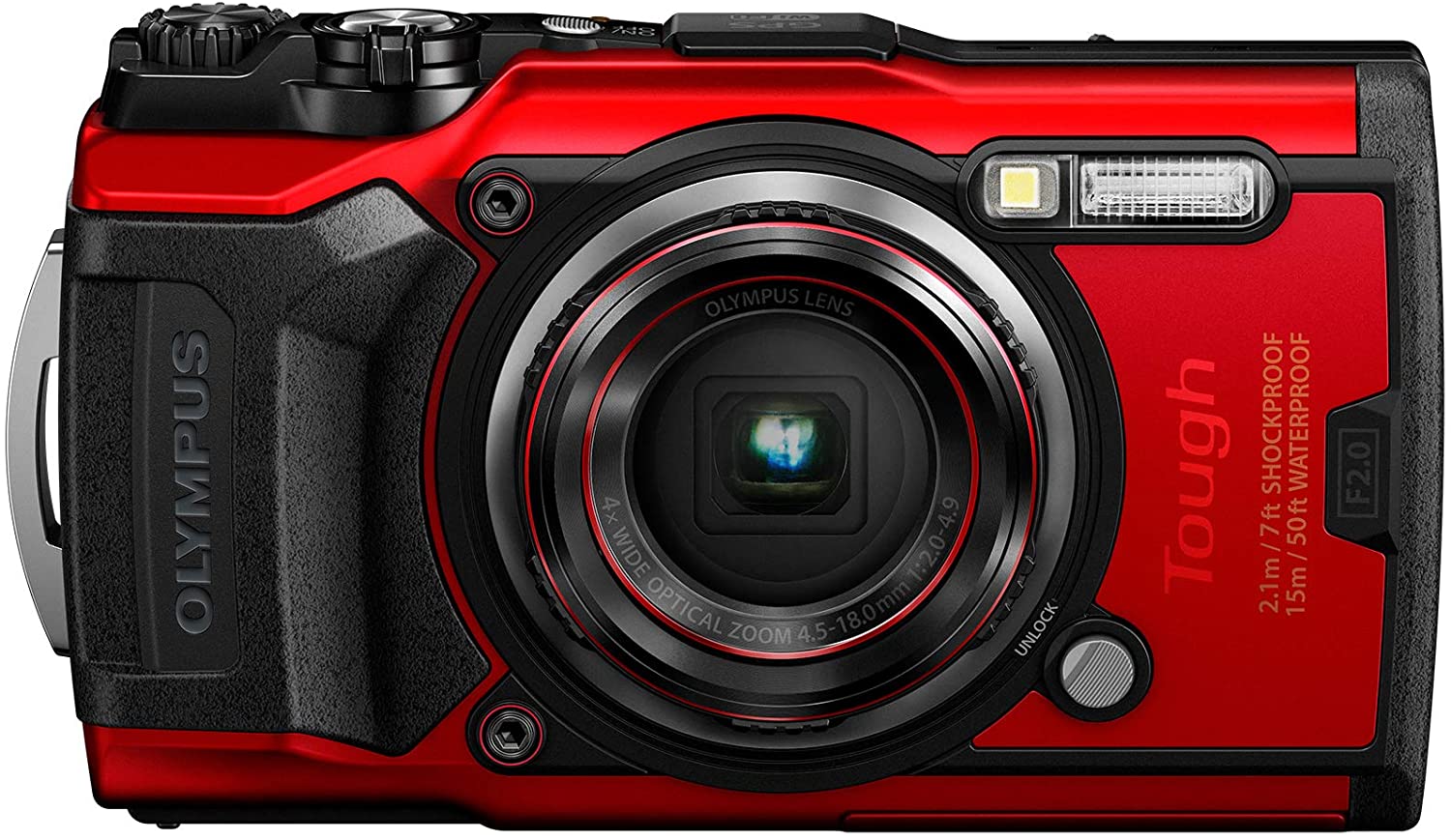 Olympus Tough TG-6 Waterproof Camera, Red