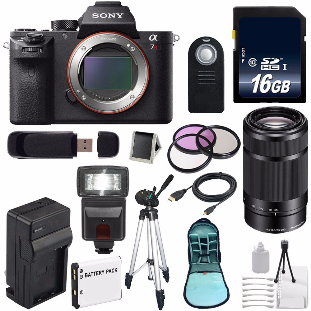 Sony Alpha a7R II Mirrorless Digital Camera (International Model) + Sony E 55-210mm f/4.5-6.3 OSS E-Mount Lens (Black) Supreme Bundle