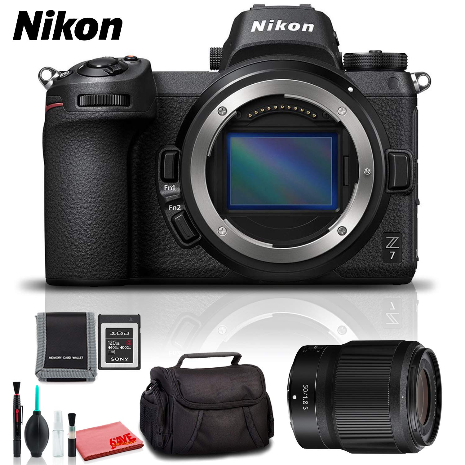 Nikon Z 7 Mirrorless Digital Camera (Intl Model) - Deluxe Kit