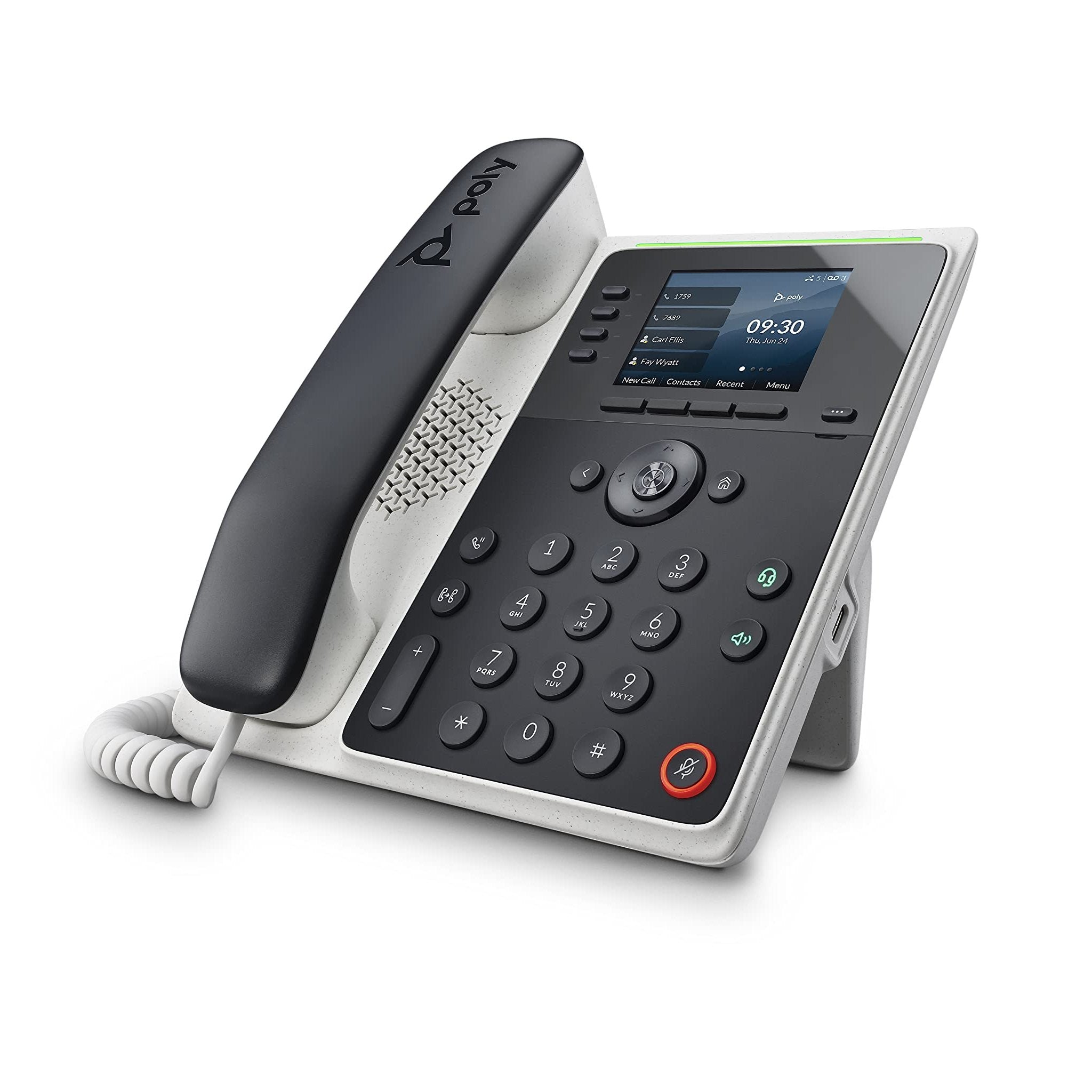 Plantronics Poly Edge E220 IP Desk Phone Plantronics + Polycom - Designed for use in Common Areas - 4-line Keys Supporting up to 16 Lines - Integrated Bluetooth for Mobile Phone and Headset Pairing Plantronics