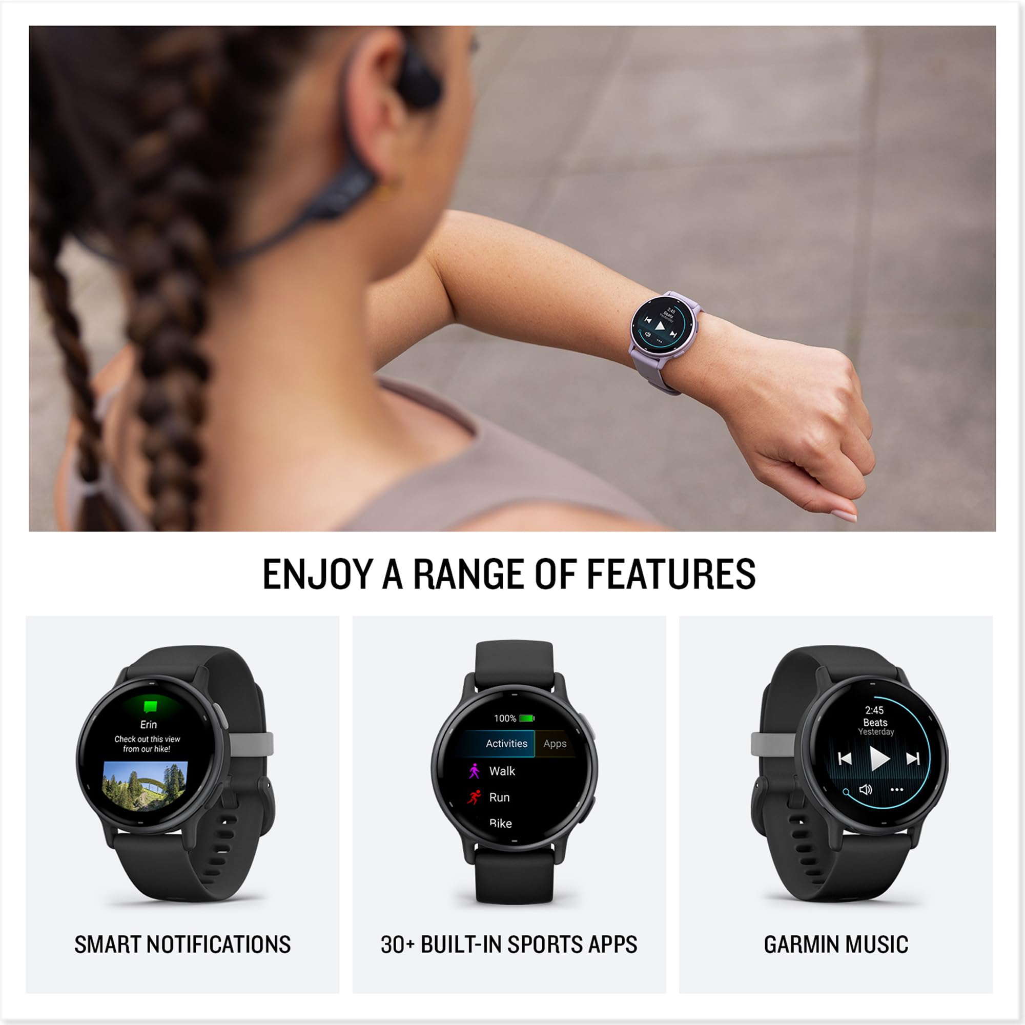 Garmin vívoactive 5, Health and Fitness GPS Smartwatch, AMOLED Display, Up to 11 Days of Battery, Ivory