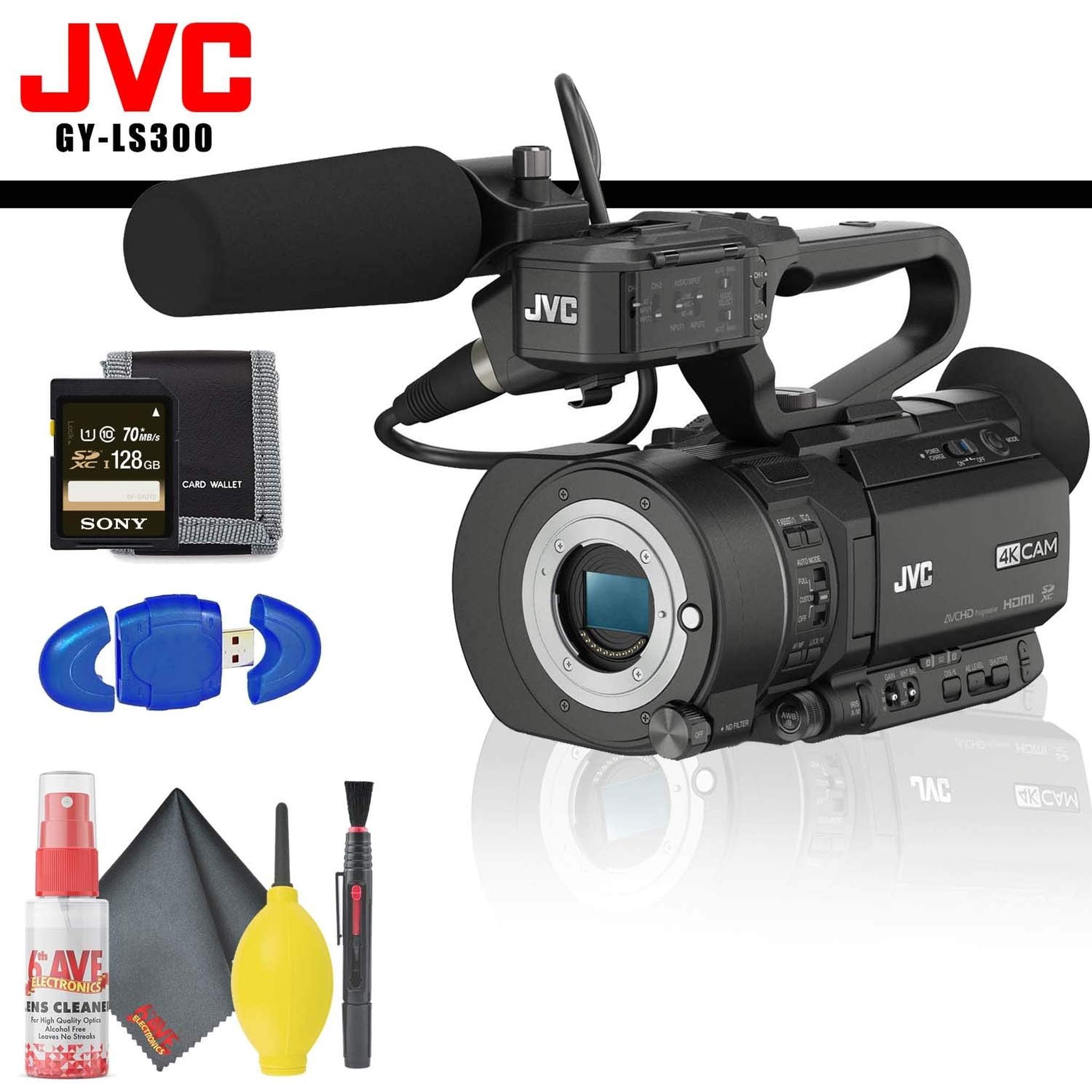 JVC 4KCAM Handheld S35mm Camcorder Body Only + Memory Card Kit + Cleaning Kit