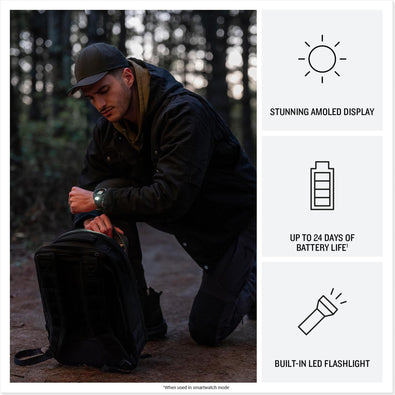 Garmin Instinct® 3 Tactical Edition, 50mm, AMOLED Display, Rugged Outdoor GPS Smartwatch