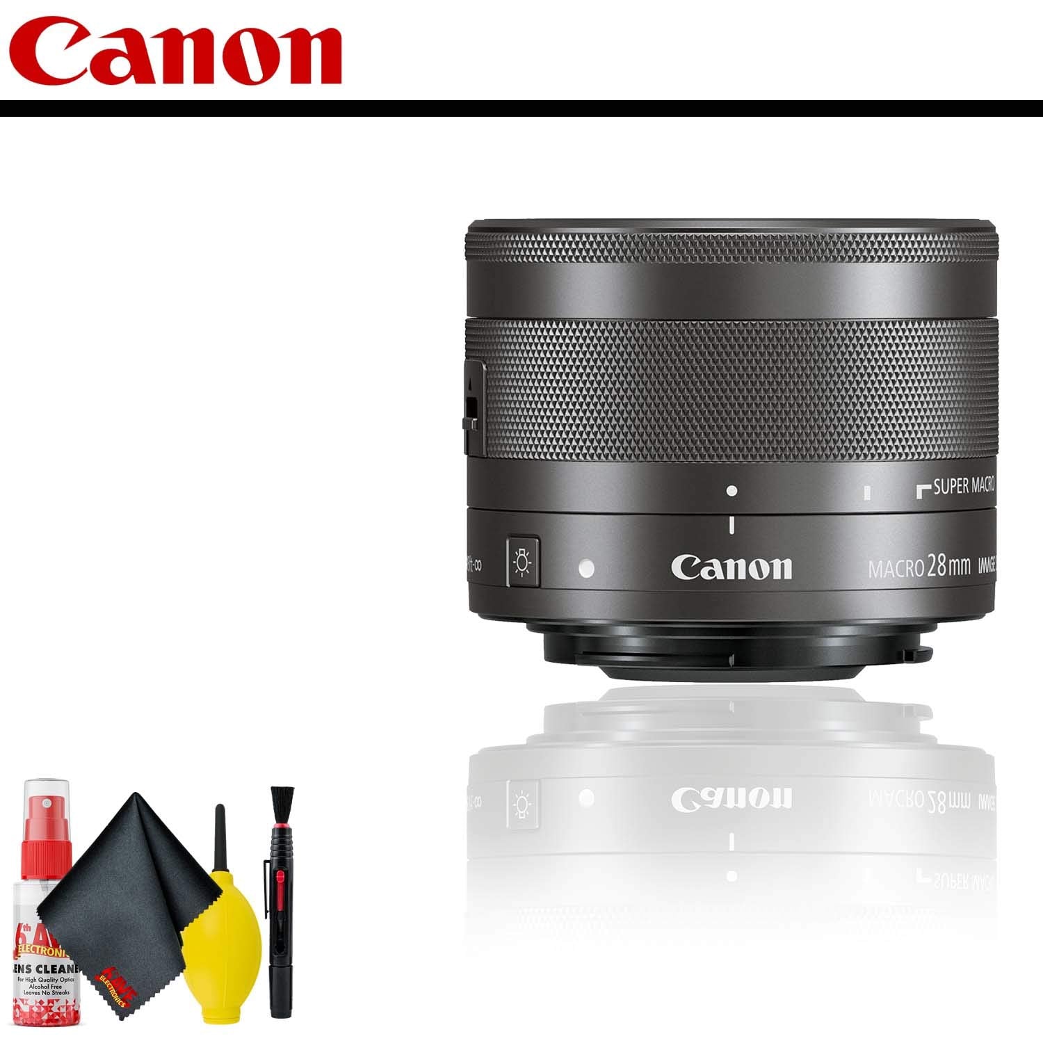 Canon EF-M 28mm f/3.5 Macro IS STM Lens With Cleaning Kit
