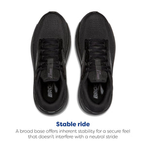 Brooks Women’s Ghost Max 2 Neutral Running & Walking Shoe - Black/Black/Ebony - 8 Medium