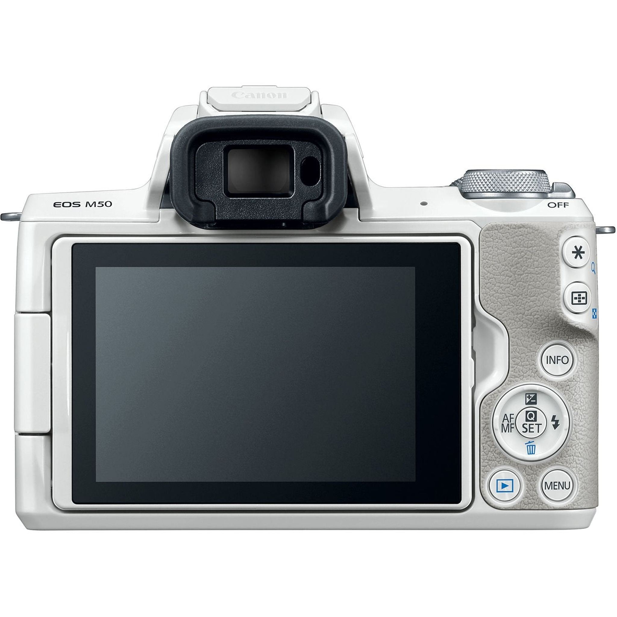 Canon EOS M50 Wi-Fi Digital ILC Camera & EF-M 15-45mm is STM Lens White - Used Canon