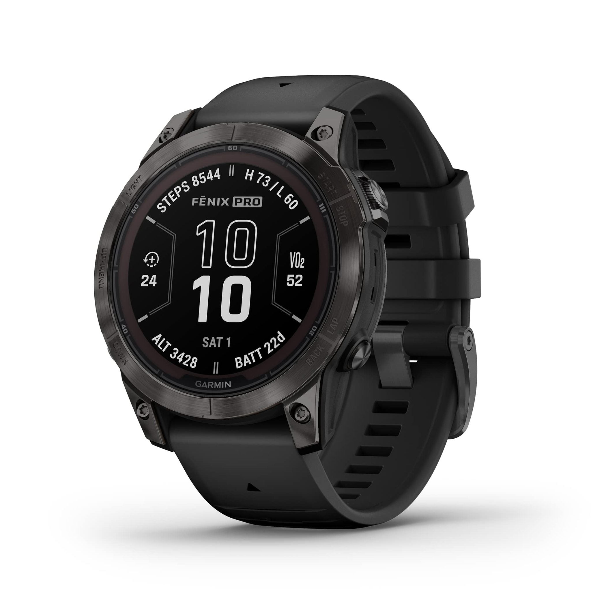 Garmin fēnix 7 Pro Sapphire Solar, Multisport GPS Smartwatch, Built-in Flashlight, Solar Charging Capability, Black Garmin