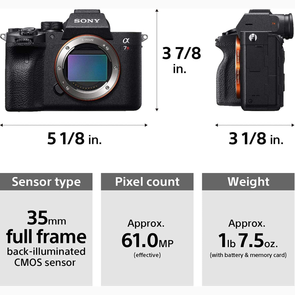 Sony a7R IV Full-frame Mirrorless Interchangeable Lens Camera ILCE7RM4/B - Reconditioned