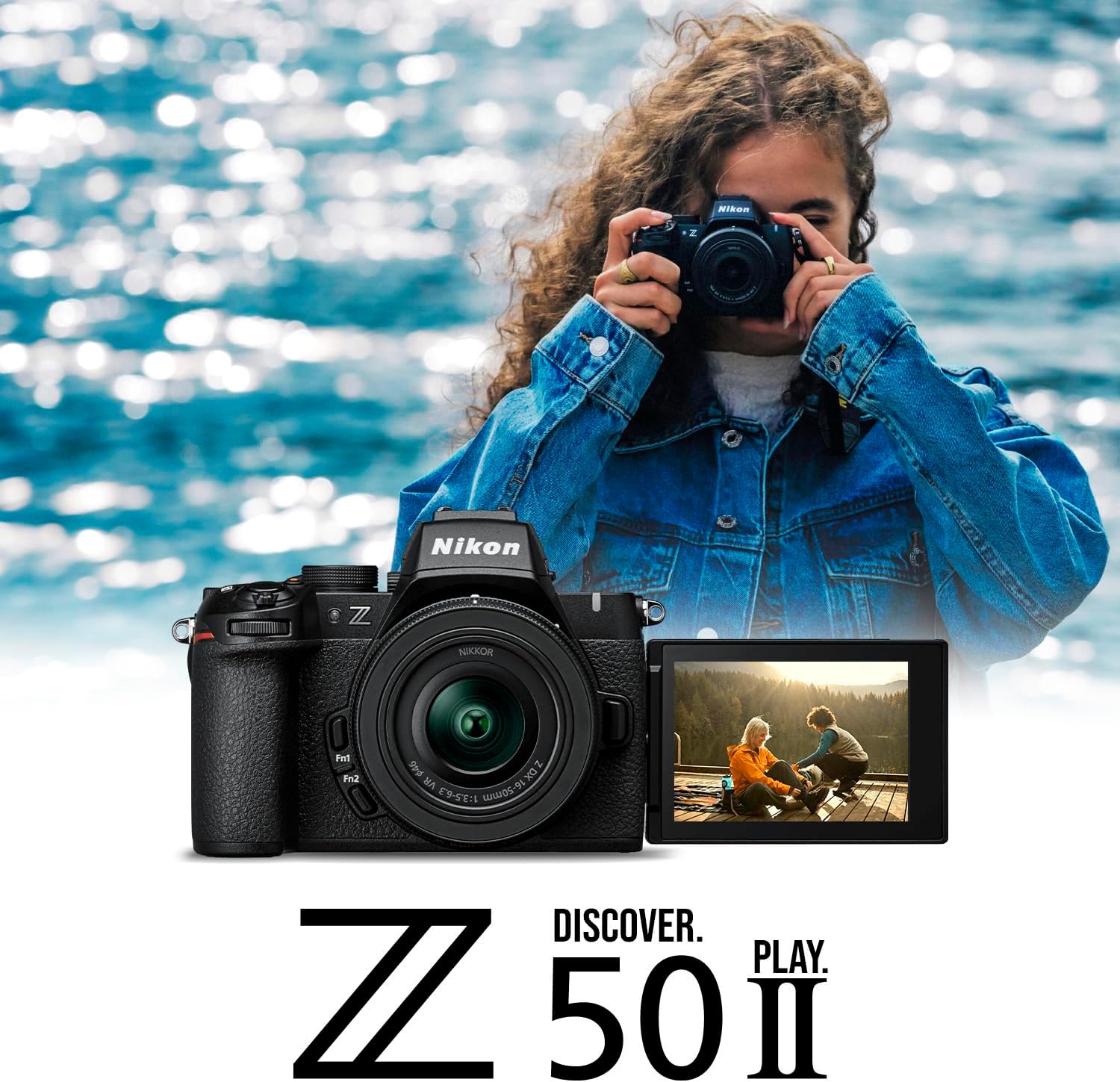 Nikon Z50 II 20.9 MP DX-Format Lightweight and Compact Mirrorless Camera with 16-50mm Lens Bundle with Nikon FTZ II Mount Adapter 2 Items