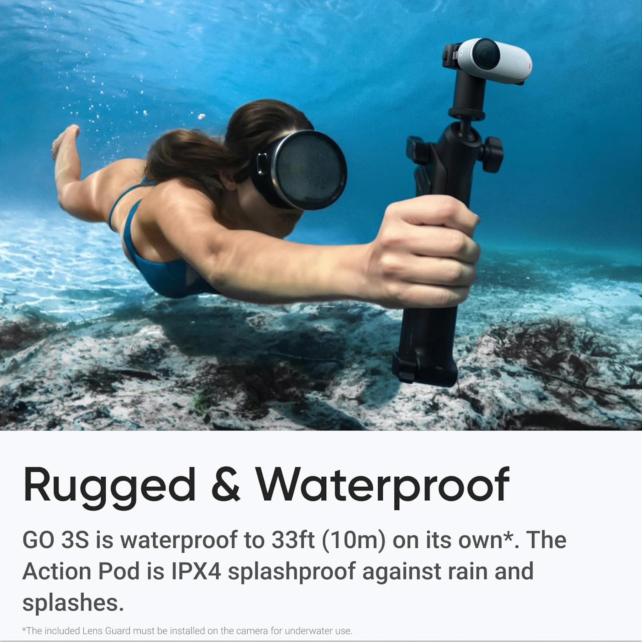 Insta360 GO 3S Small Action Camera 64GB + Selfie Stick + 50-in-1 Accessory Kit + More