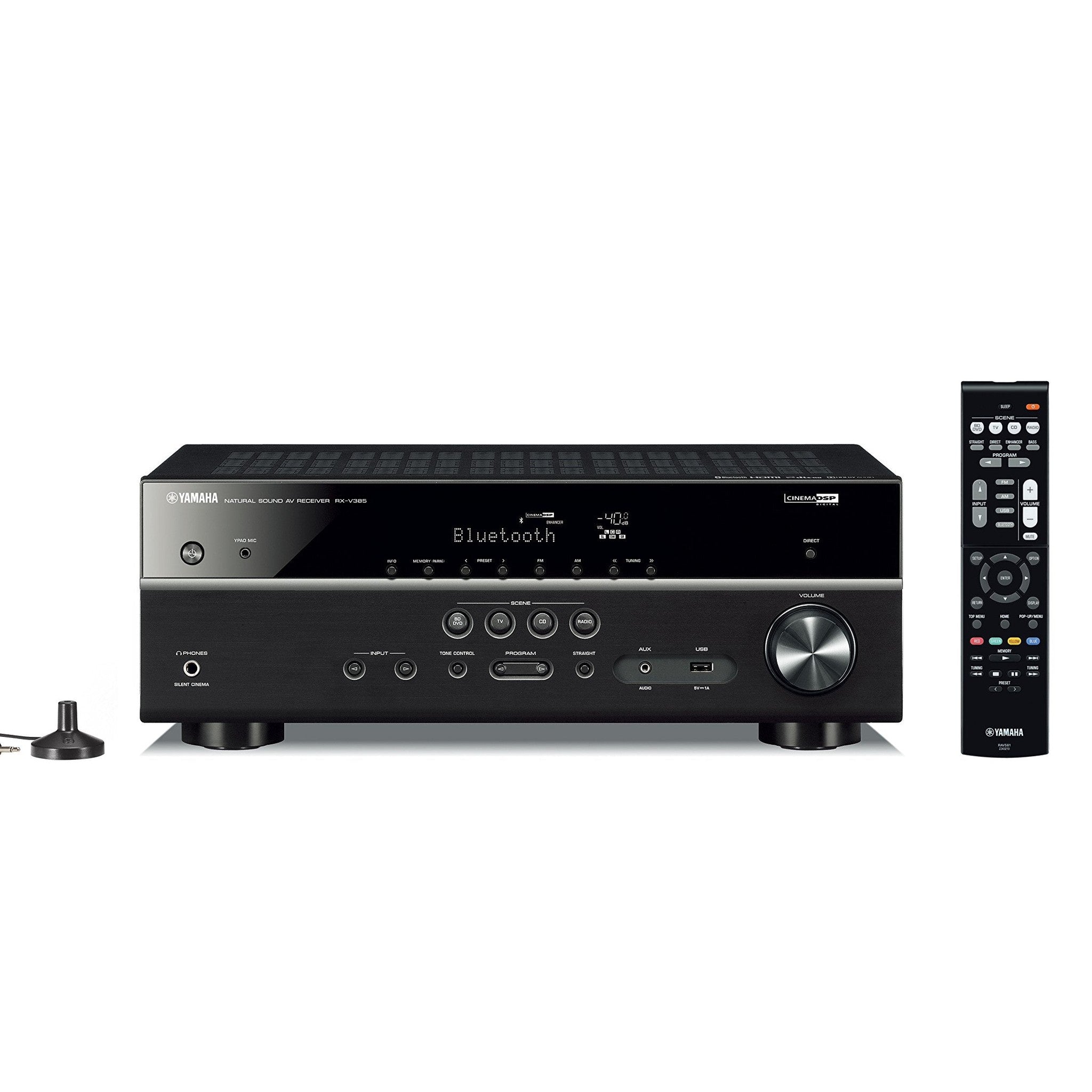 Yamaha RX-V385 5.1-Channel 4K Ultra HD AV Receiver with Bluetooth YAMAHA