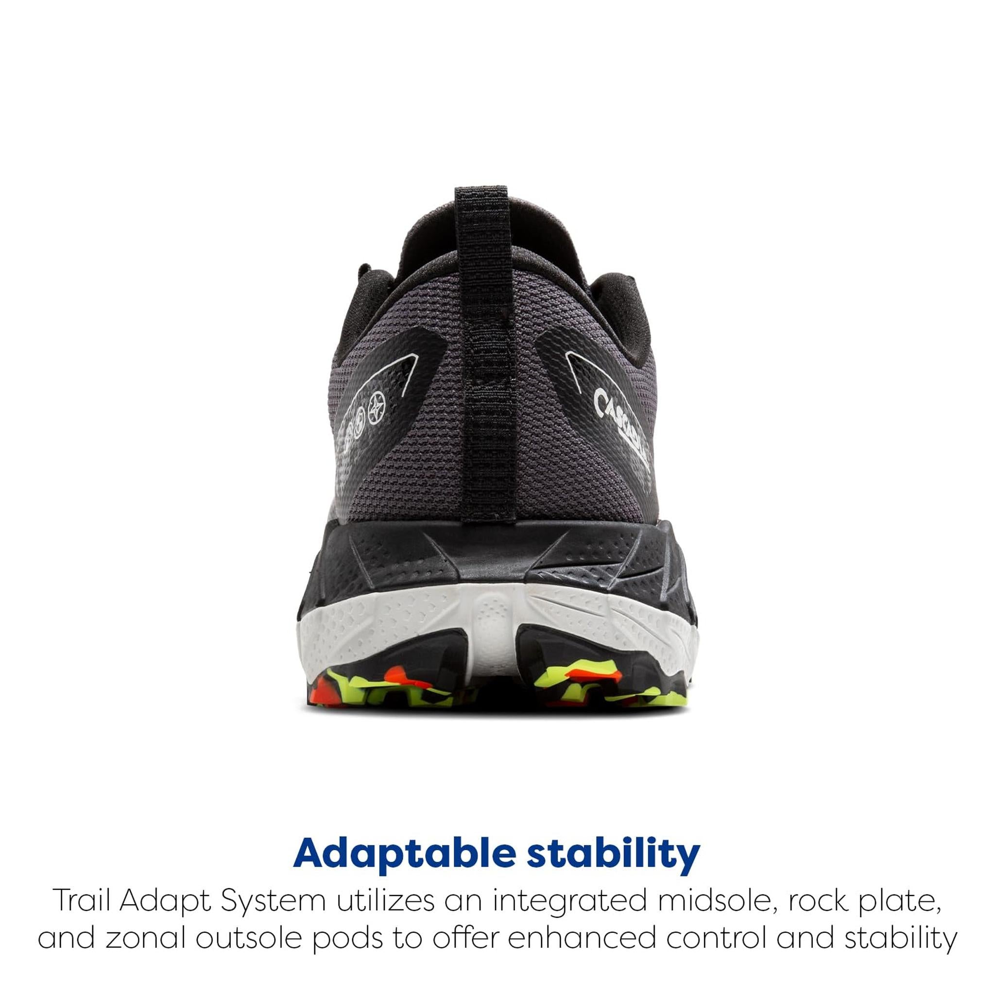 Brooks Men’s Cascadia 18 GTX Waterproof Mountain Trail Running Shoe - Blackened Pearl/Black/Tomato - 9 Medium