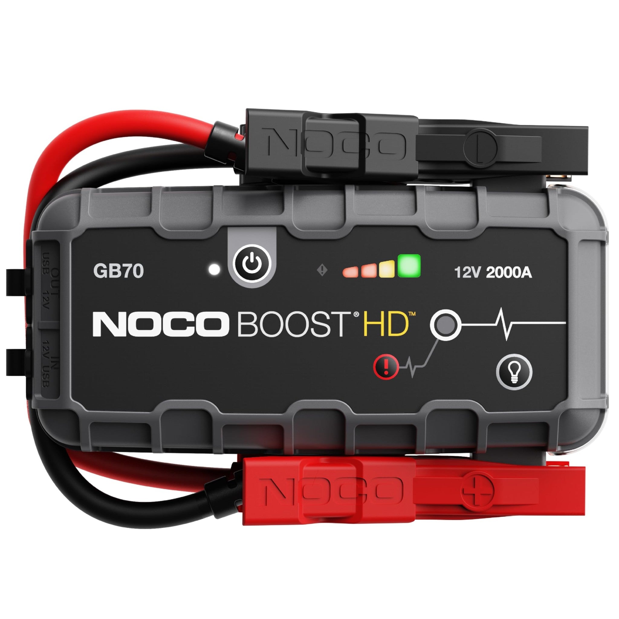 NOCO Boost HD GB70 2000A UltraSafe Car Battery Jump Starter, 12V Battery Booster Pack, Jump Box, Portable Charger and Jumper Cables for 8.0L Gasoline and 6.0L Diesel Engines NOCO