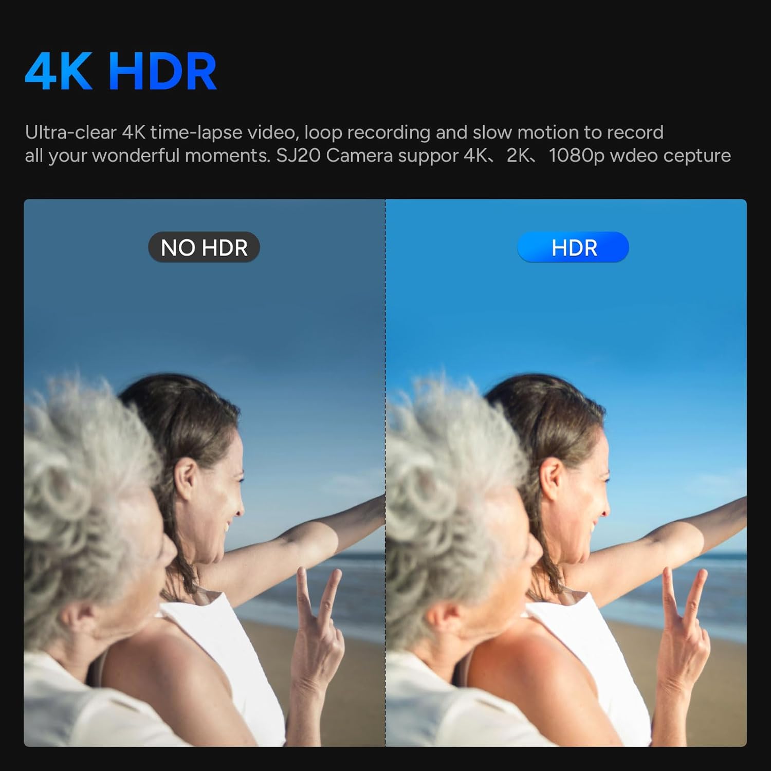 SJCAM SJ20 Action Camera 4K 20MP HDR Camera with Dual Lens,Dual Screen,Dual Batteries. f2.0/f1.3 Dual Sensor, Low Light Night Vision Camera,Stabilization 2.0 5G WiFi Cam,131ft Under-Waterproof Camera