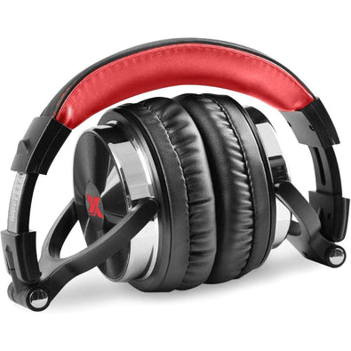 XPIX Pro DJ Headphones Closed Back Over Ear Stereo Monitor Headphones, For Monitor & Mixing, Single Side, Dual Source Monitoring