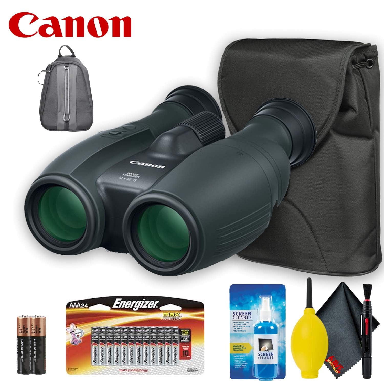 Canon 12x32 is Image Stabilized Binocular Standard Accessory Bundle