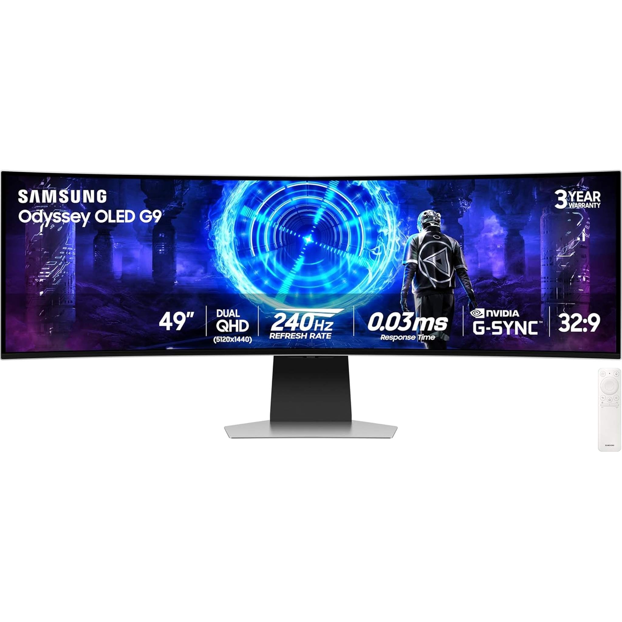 Samsung S34C654TAN 34in Curved 21:9 Fully Adj Mntr Stand Usb Hub Speaker Freesync 3yr