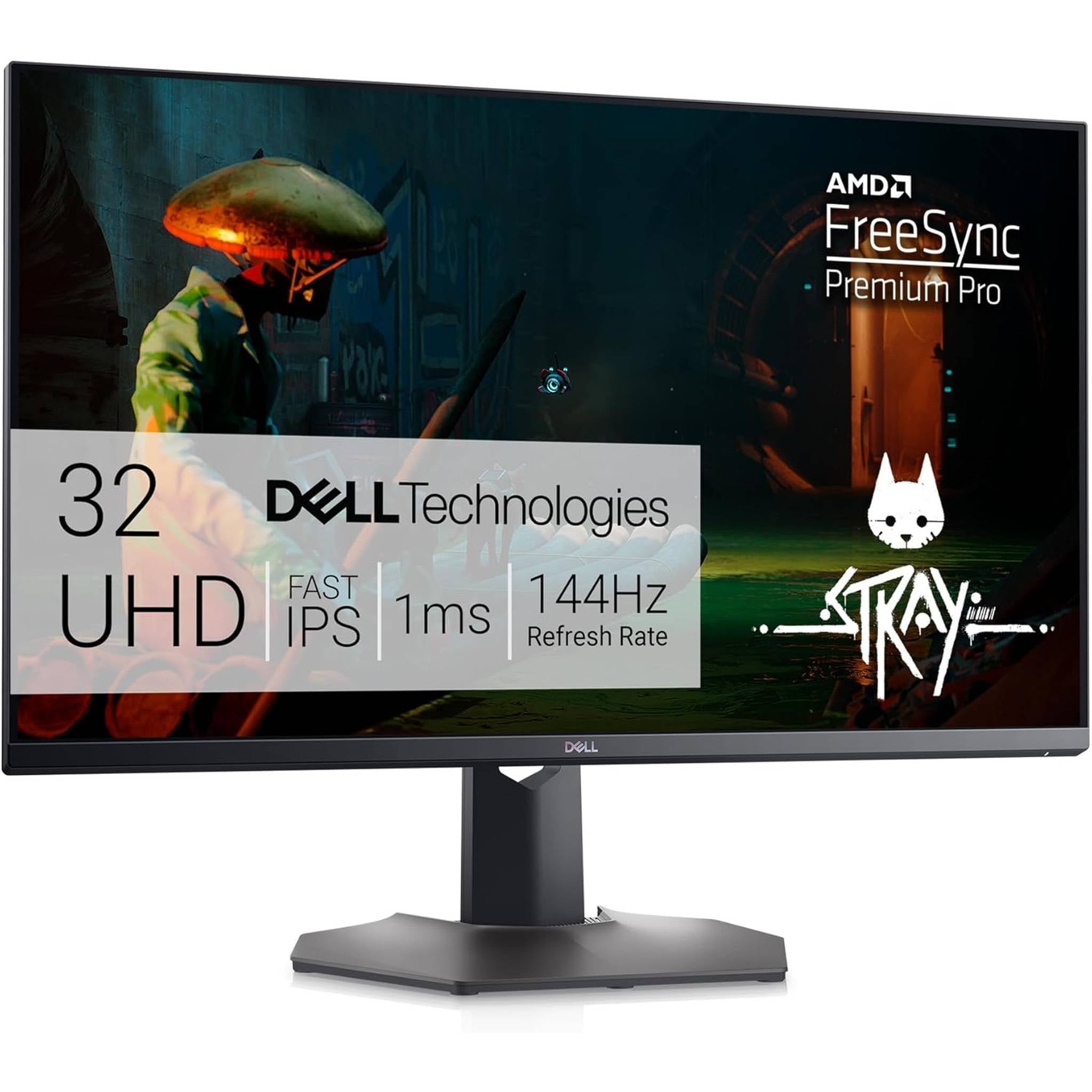 Dell G3223Q Gaming Monitor - 32-Inch 4K Ultra UHD 3840x2160 , 144Hz 1Ms Display, AMD FreeSync+NVIDIA G-SYNC Compatible, Height/Swivel/Tilt Adjustability, 3Yr Advanced Exchange - Black