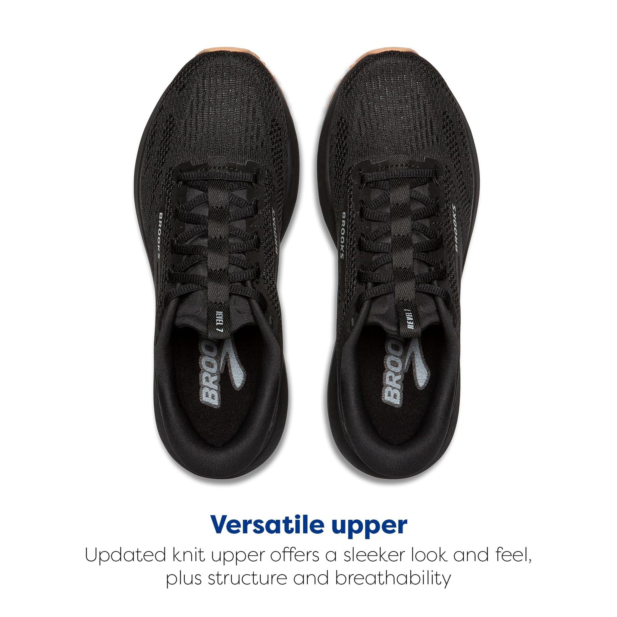 Brooks Women’s Revel 7 Neutral Running Shoe - Black/Black - 7.5 Medium