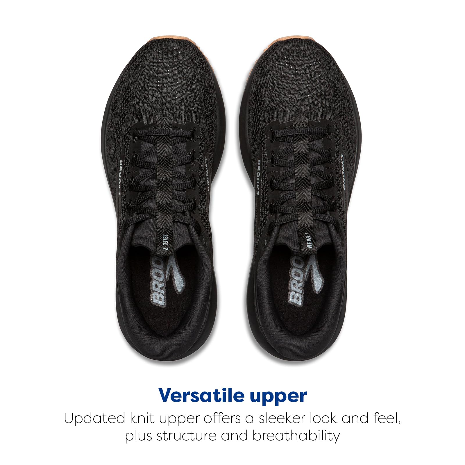 Brooks Women’s Revel 7 Neutral Running Shoe - Black/Black - 5.5 Medium