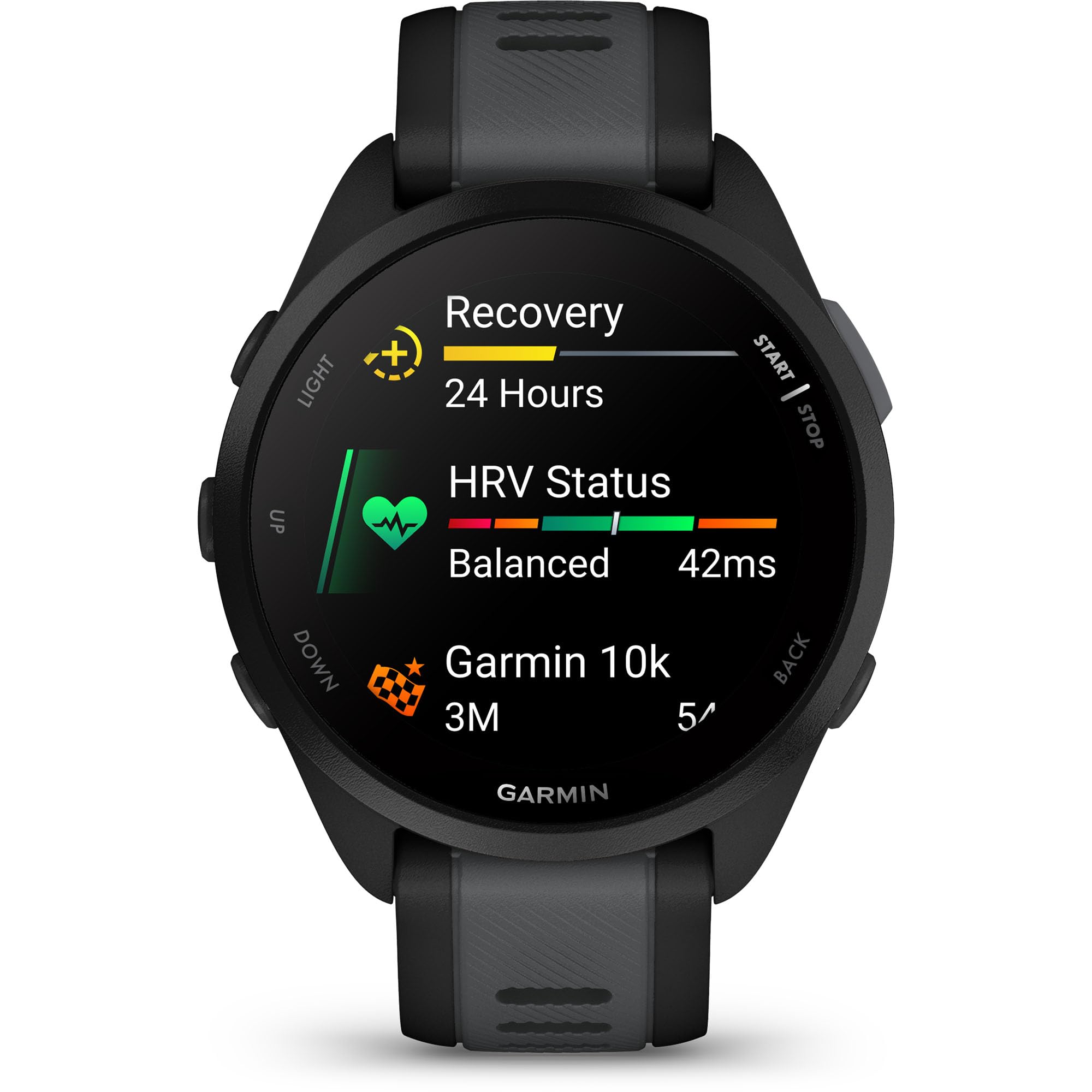 Garmin Forerunner 165 Music, Running Smartwatch, Colorful AMOLED Display, Training Metrics and Recovery Insights, Music on Your Wrist, Black