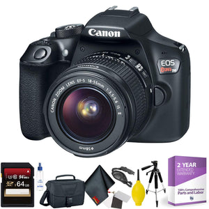Canon EOS Rebel T6 DSLR Camera with 18-55mm Lens + 64GB Memory Card + Mega Accessory Kit + Essential Accessories Bundle - Used Canon