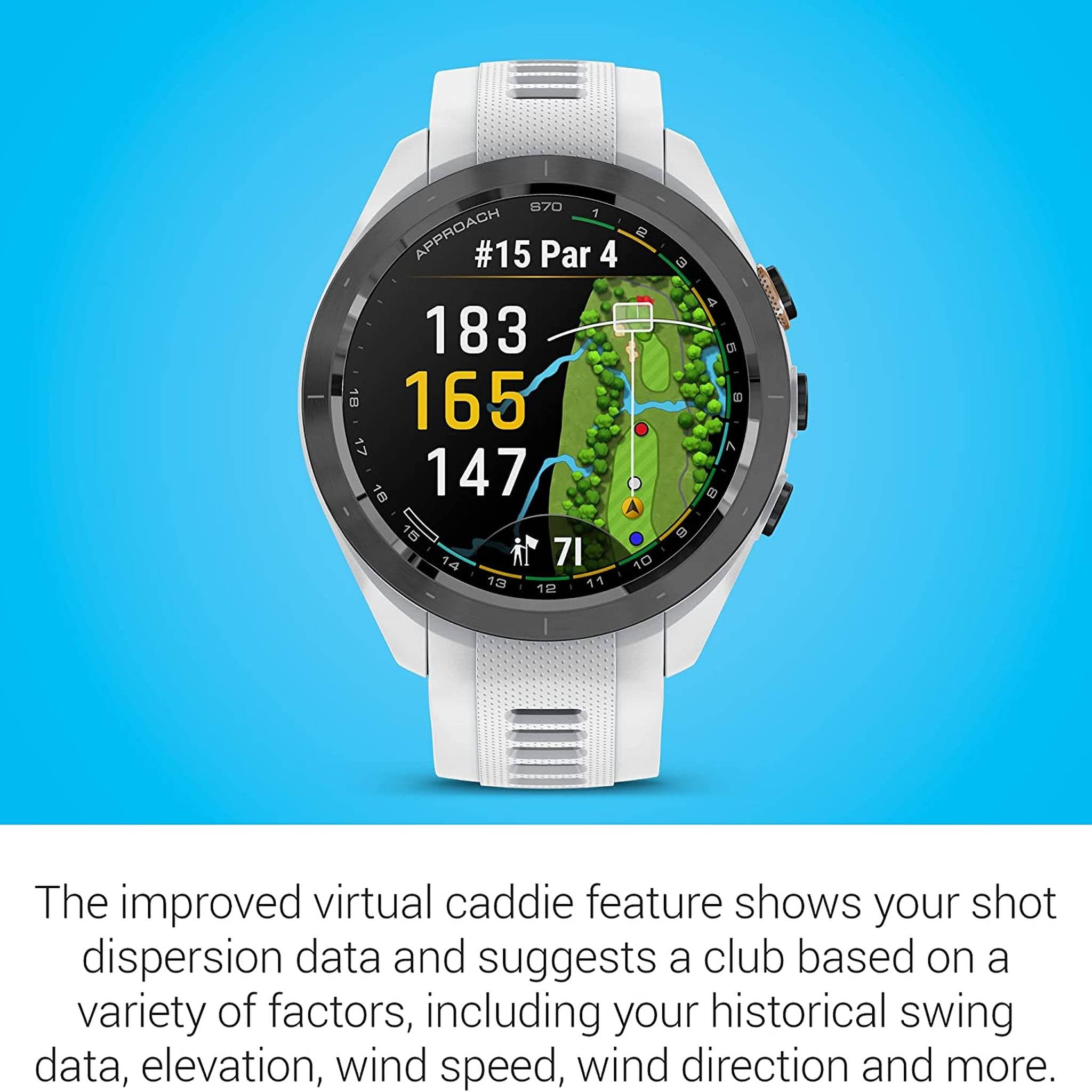 Garmin Approach S70S, White 42mm with Accessories