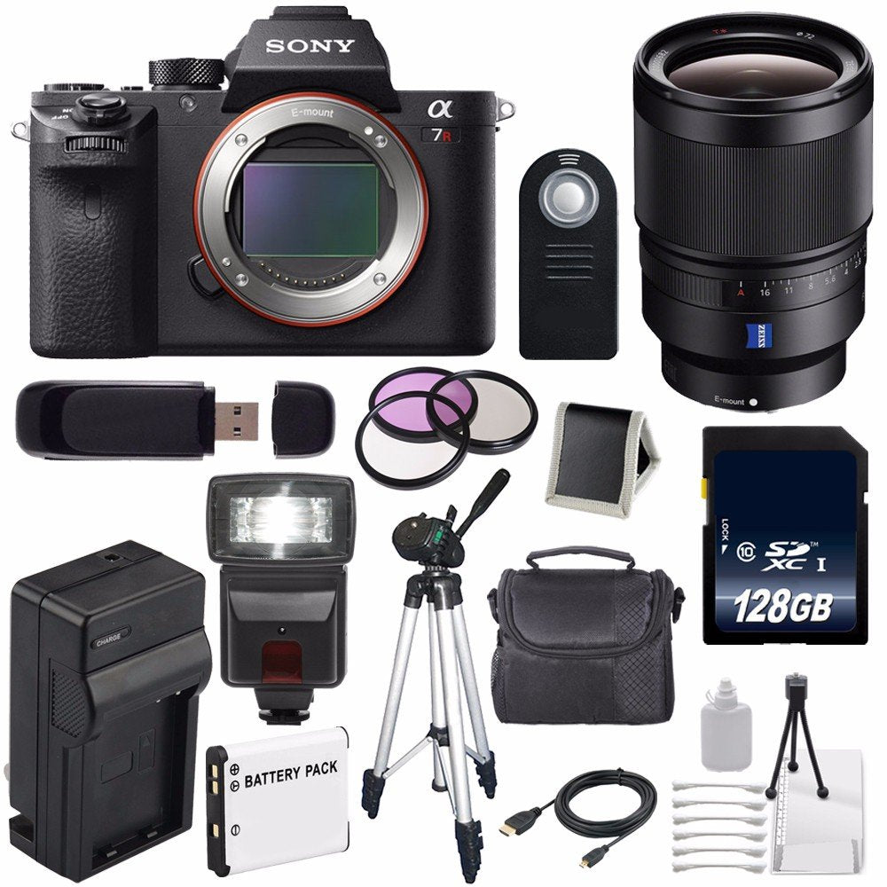 Sony Alpha a7R II Mirrorless Digital Camera (International Model) + Sony Distagon T FE 35mm f/1.4 ZA Lens + 72mm 3 Piece Advanced Bundle