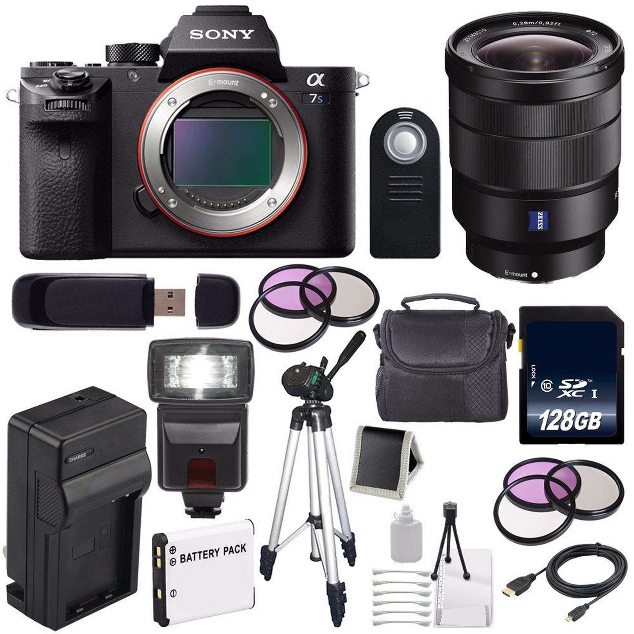 Sony Alpha a7S II a7S Mark II a7SII ILCE7SM2/B Mirrorless Digital Camera International Model + Vario-Tessar T FE 16-35 Lens Blogger Bundle