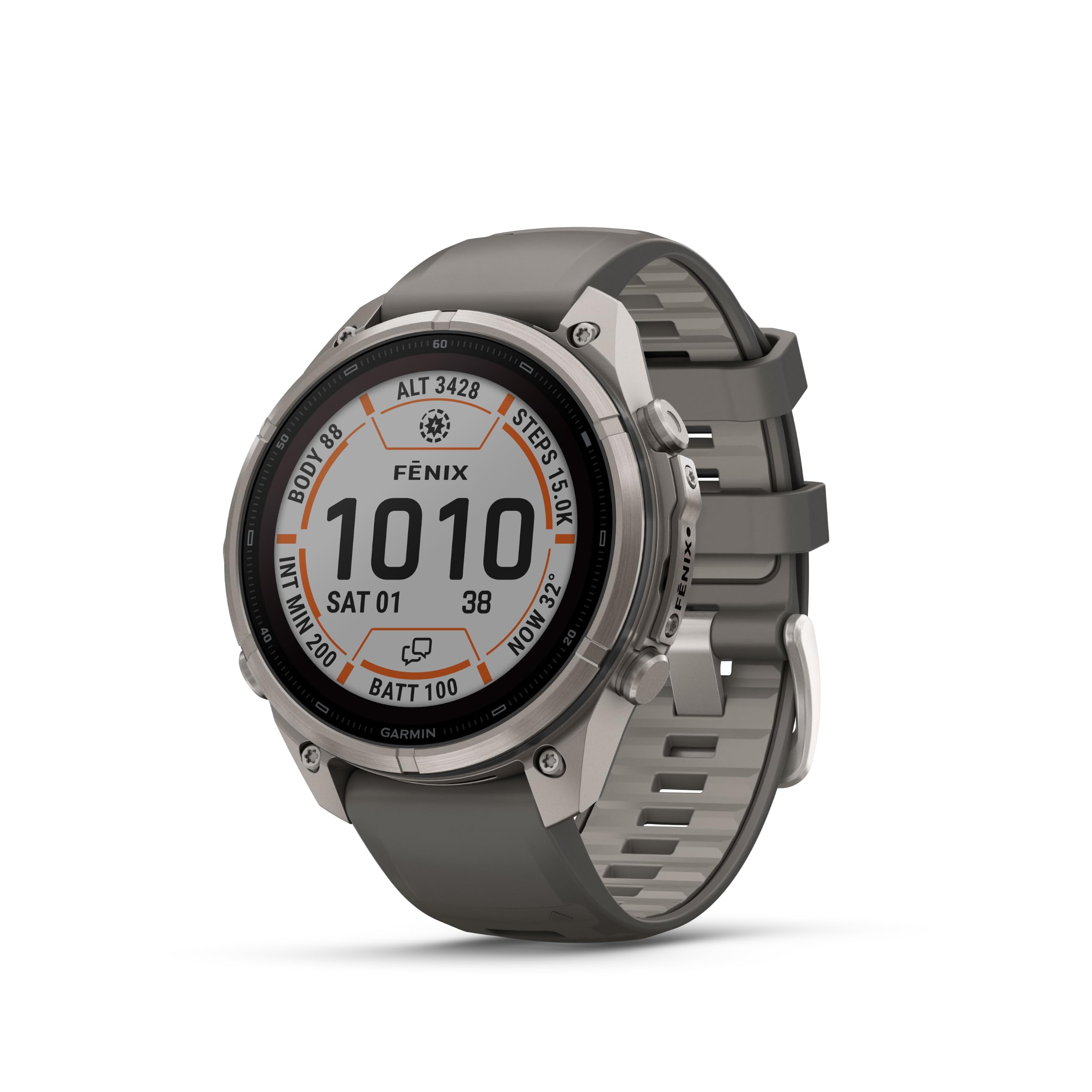 Garmin fēnix® 9 Pro Solar, inReach®, Titanium, 47mm, Pebble/Silver Gray
