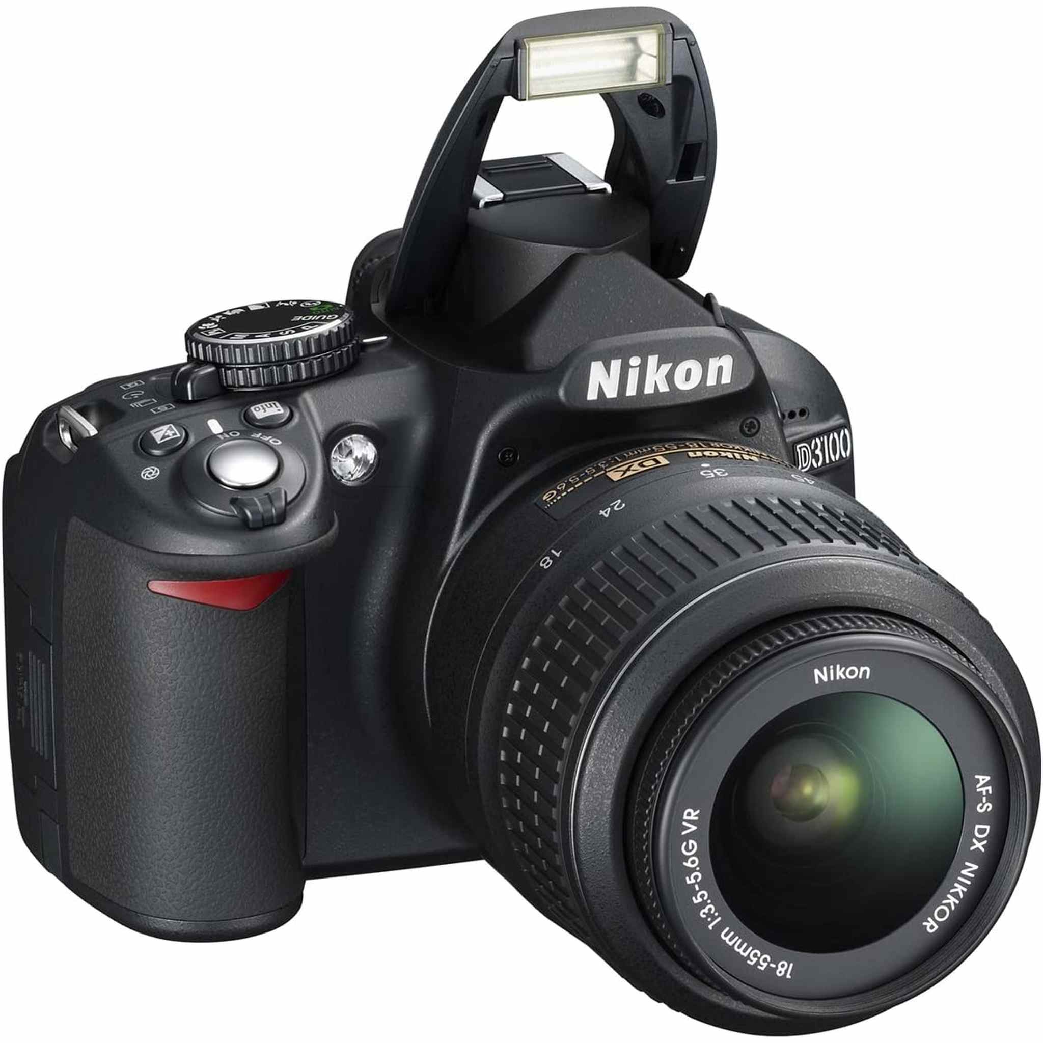 Nikon D3100 14.2MP Digital Camera with 18-55mm f/3.5-5.6 VR Lens - Black Int - Like New Nikon