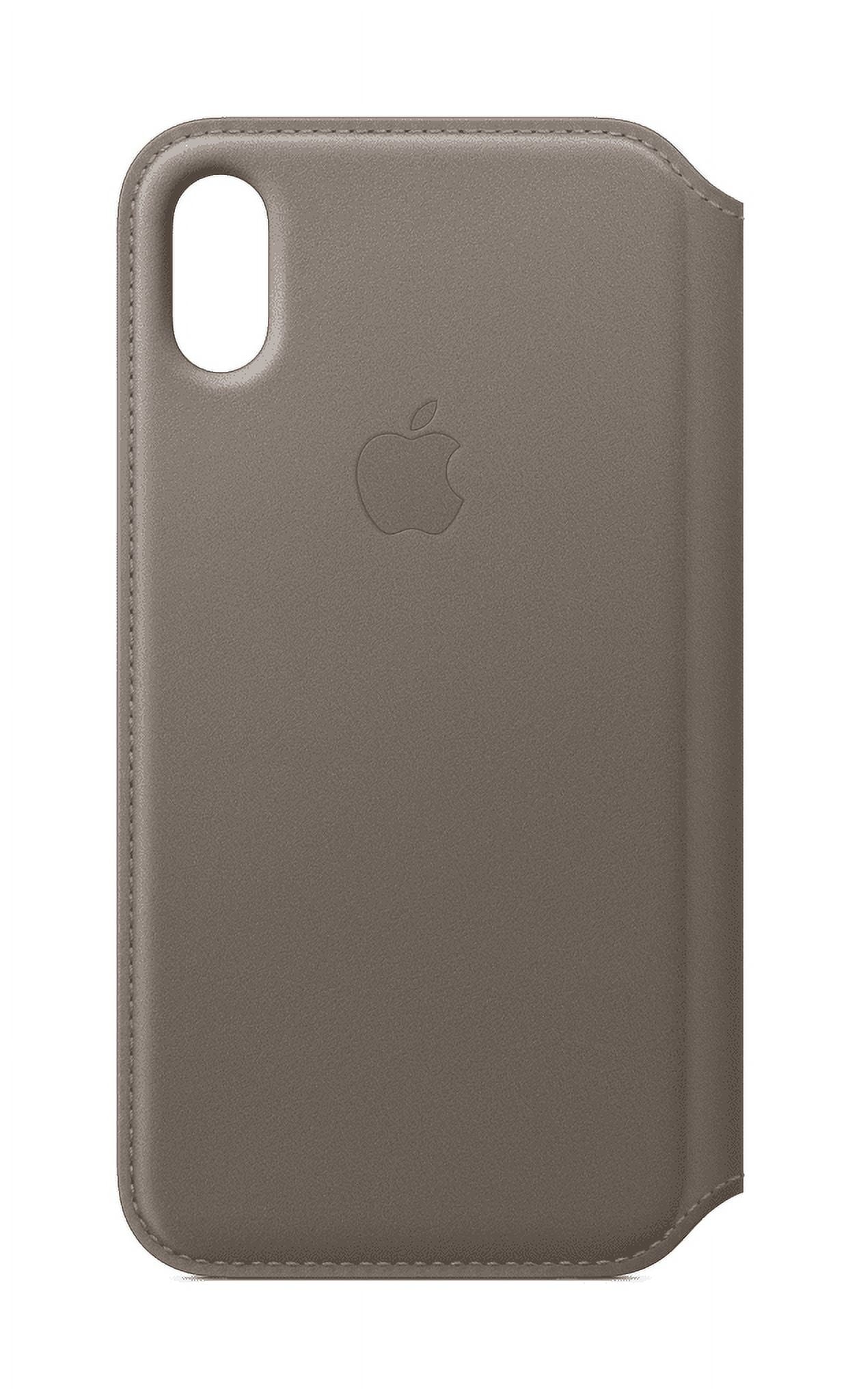 Apple Leather Folio for iPhone X - Taupe