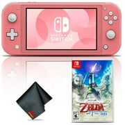 Nintendo Switch Lite Coral Console Bundle with Legend of Zelda Skyward Sword HD