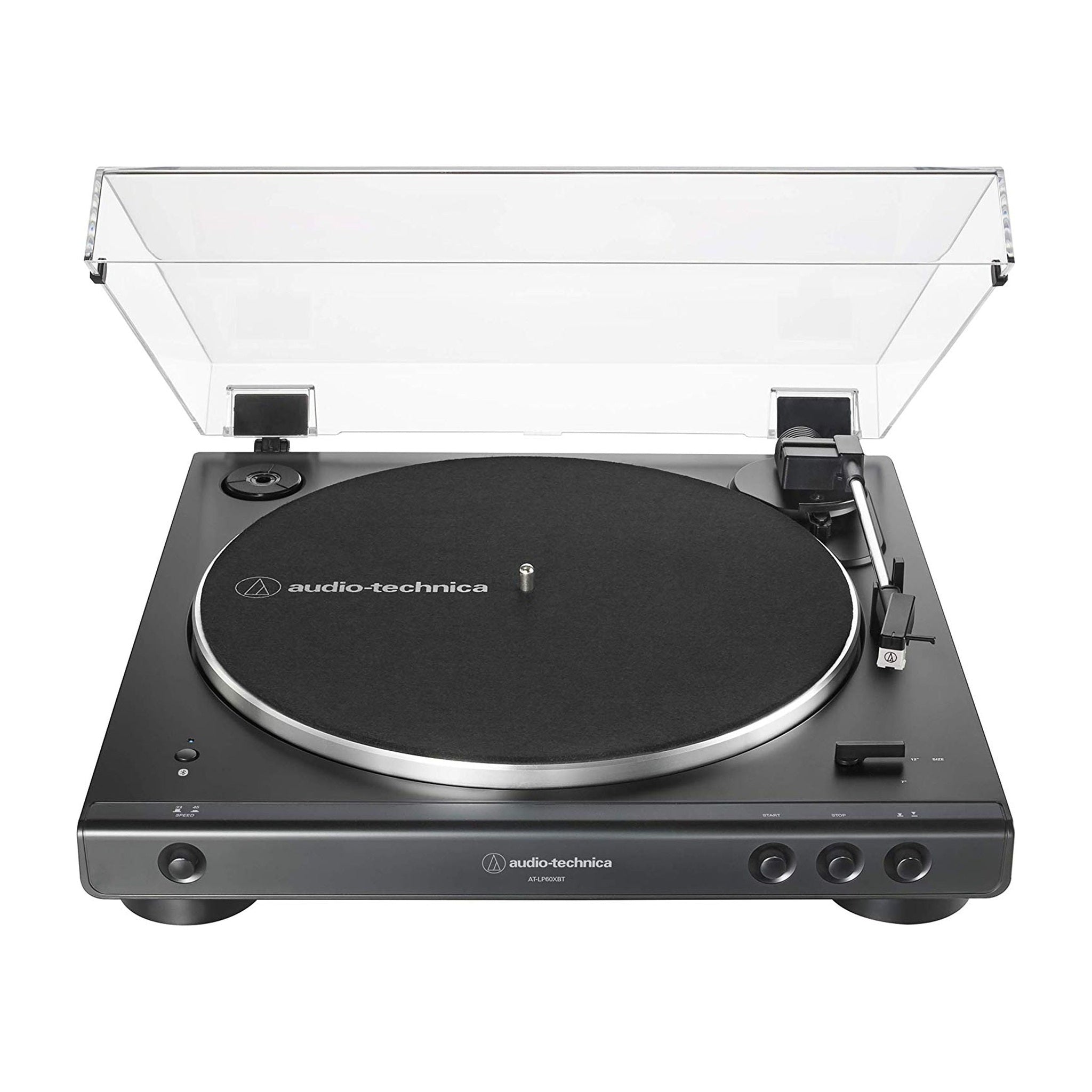 Audio-Technica AT-LP60XBT-BK Fully Automatic Bluetooth Belt-Drive Stereo Turntable, Black, Hi-Fi, 2 Speed, Dust Cover, Anti-Resonance, Die-cast Aluminum Platter