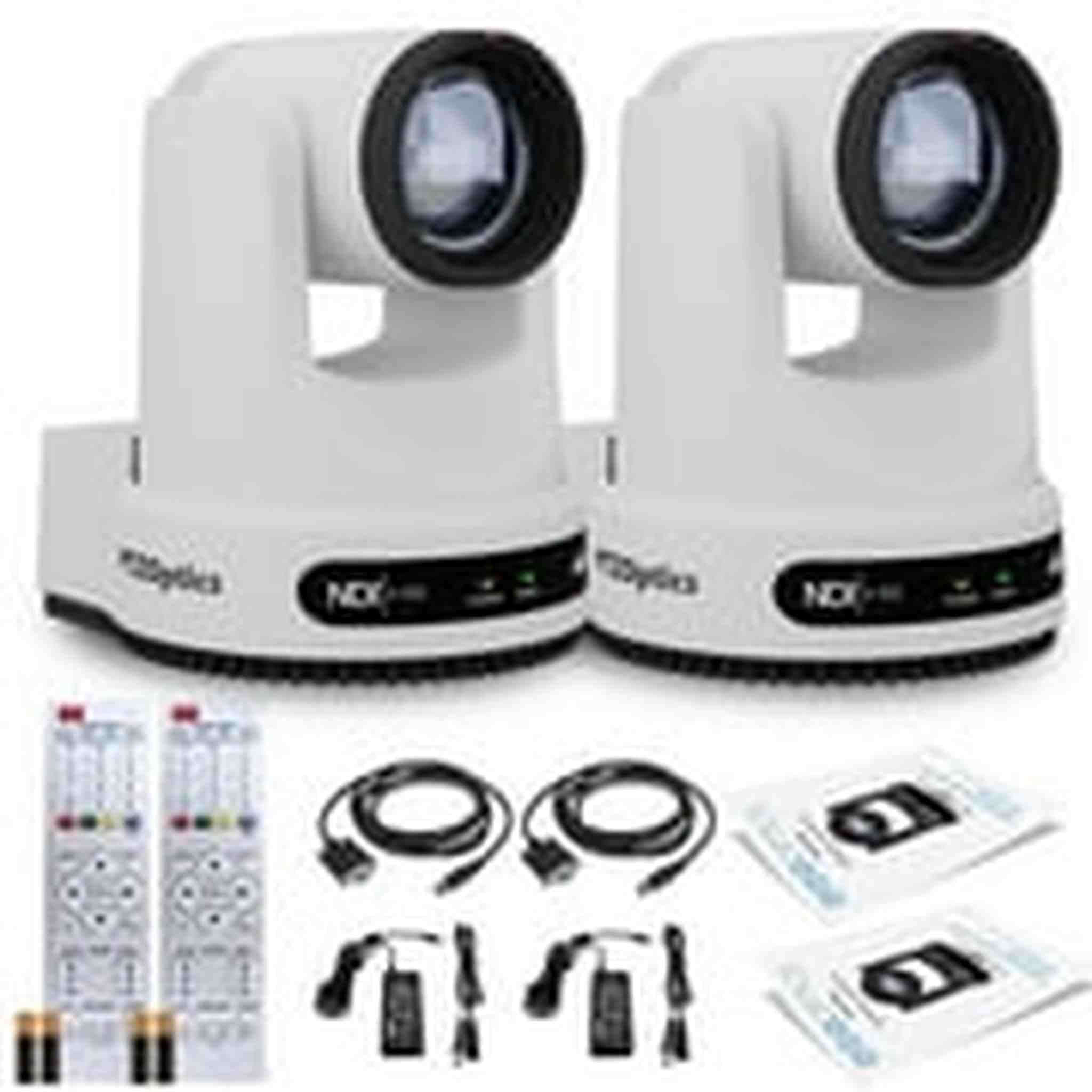 2 x PTZOptics Move 4K PTZ Camera with 12x Optical Zoom White PT12X-4K-WH-G3 PTZOptics