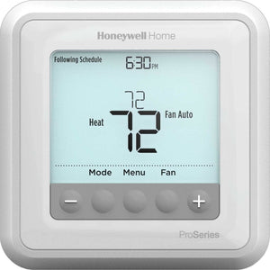Honeywell TH6220U2000/U T6 Pro Programmable Thermostat, 2 Heat / 1 Cool Heat Pump Or 2 Heat / 2 Cool Conventional, 2.27" x 6" x 5", White, Model:ITBD-3570150 - Used Honeywell
