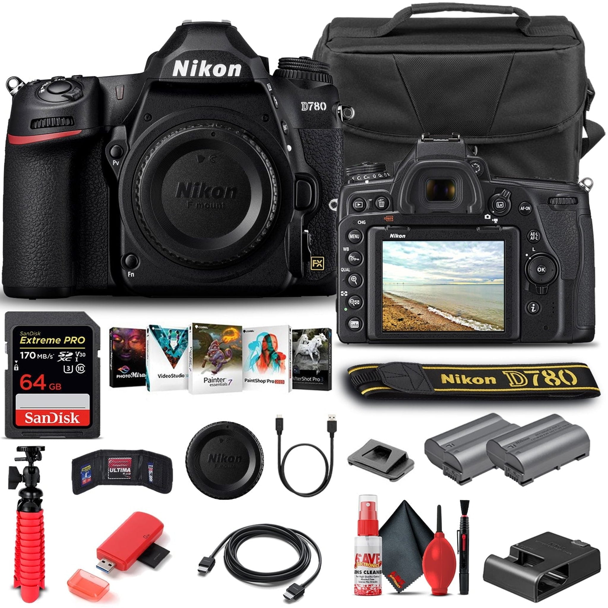 Nikon D780 DSLR Camera Body Only 1618 - Basic Bundle Nikon