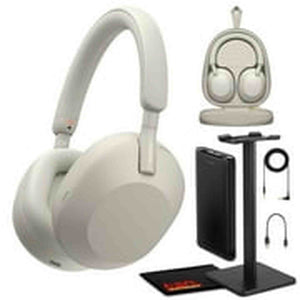 Sony WH-1000XM5 Noise-Canceling Wireless Over-Ear Headphones Silver Bundle Sony