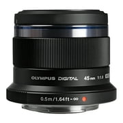 Olympus M.Zuiko Digital 45mm F1.8 Lens, for Micro Four Thirds Cameras (Black)